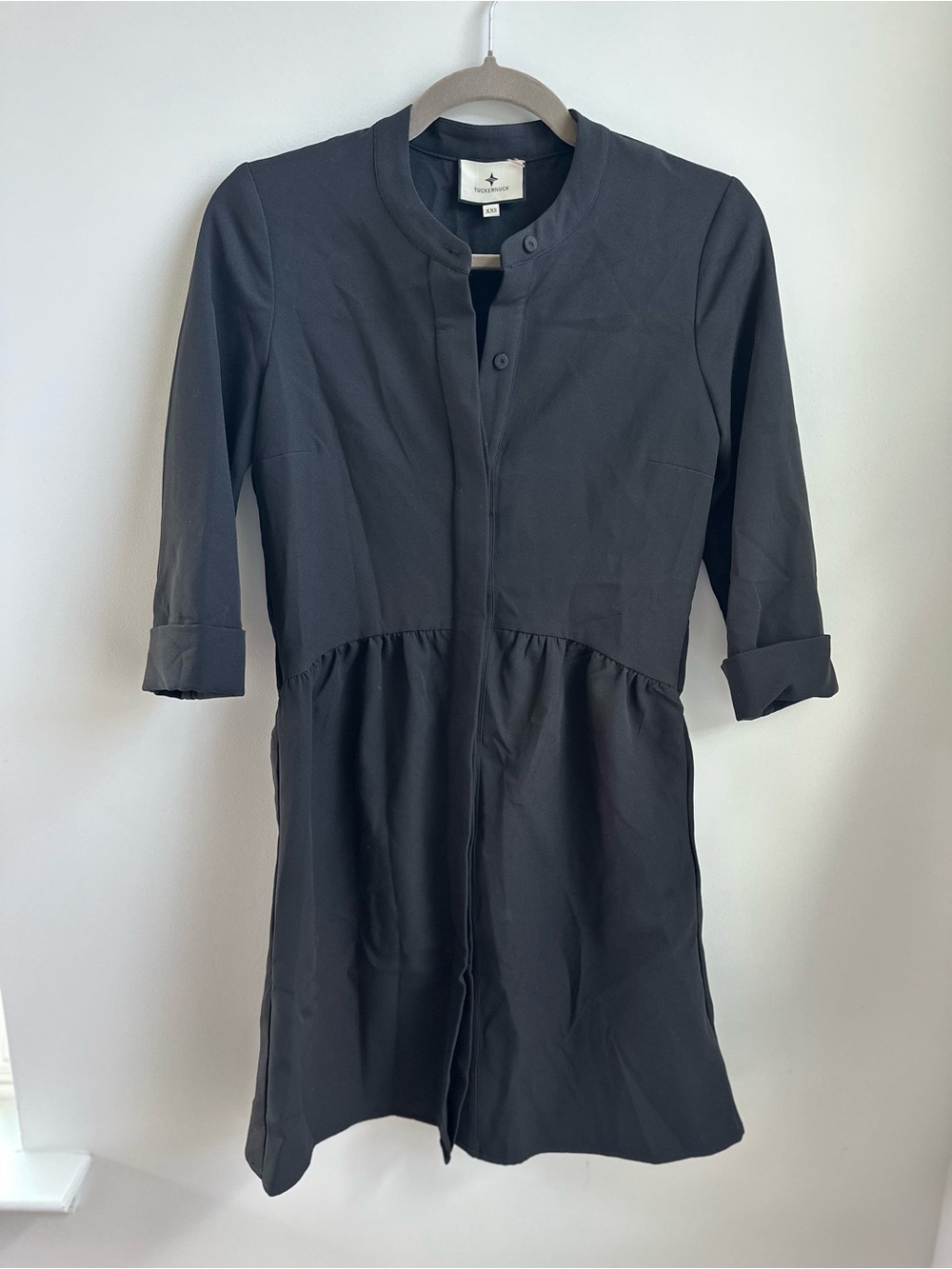 Tuckernuck Black Mini Shirt Dress XXS